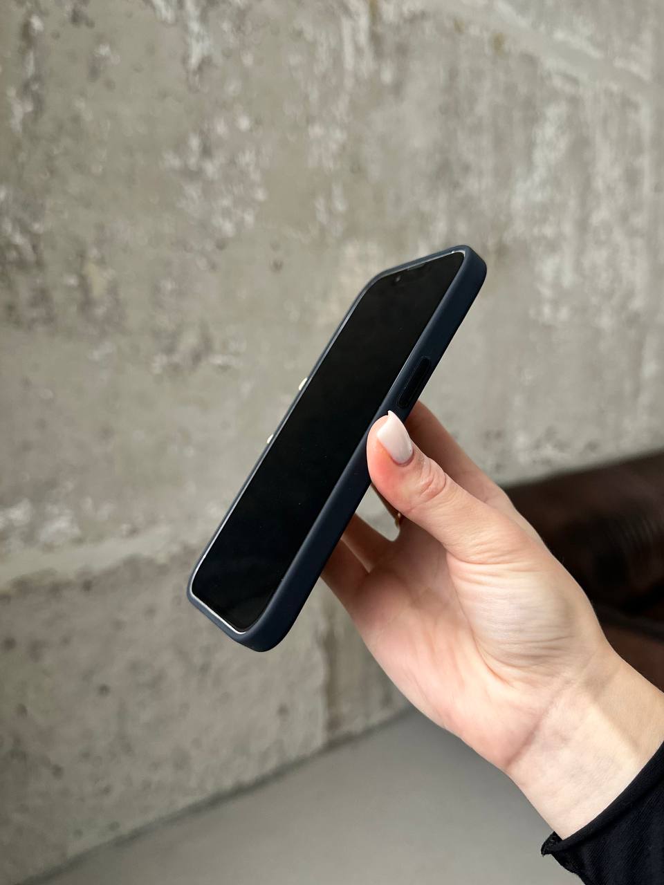 Чохол Silicone case з Magsafe на iPhone 13 Midnight (01)