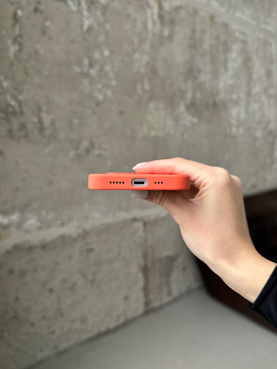 Чохол Silicone case з Magsafe на iPhone 13 Nectarine (12)