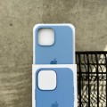 Чехол Silicone case с Magsafe на iPhone 13 Pro Max Blue Fog (10)