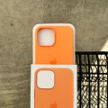 Чехол Silicone case с Magsafe на iPhone 13 Pro Max Marigold (07)