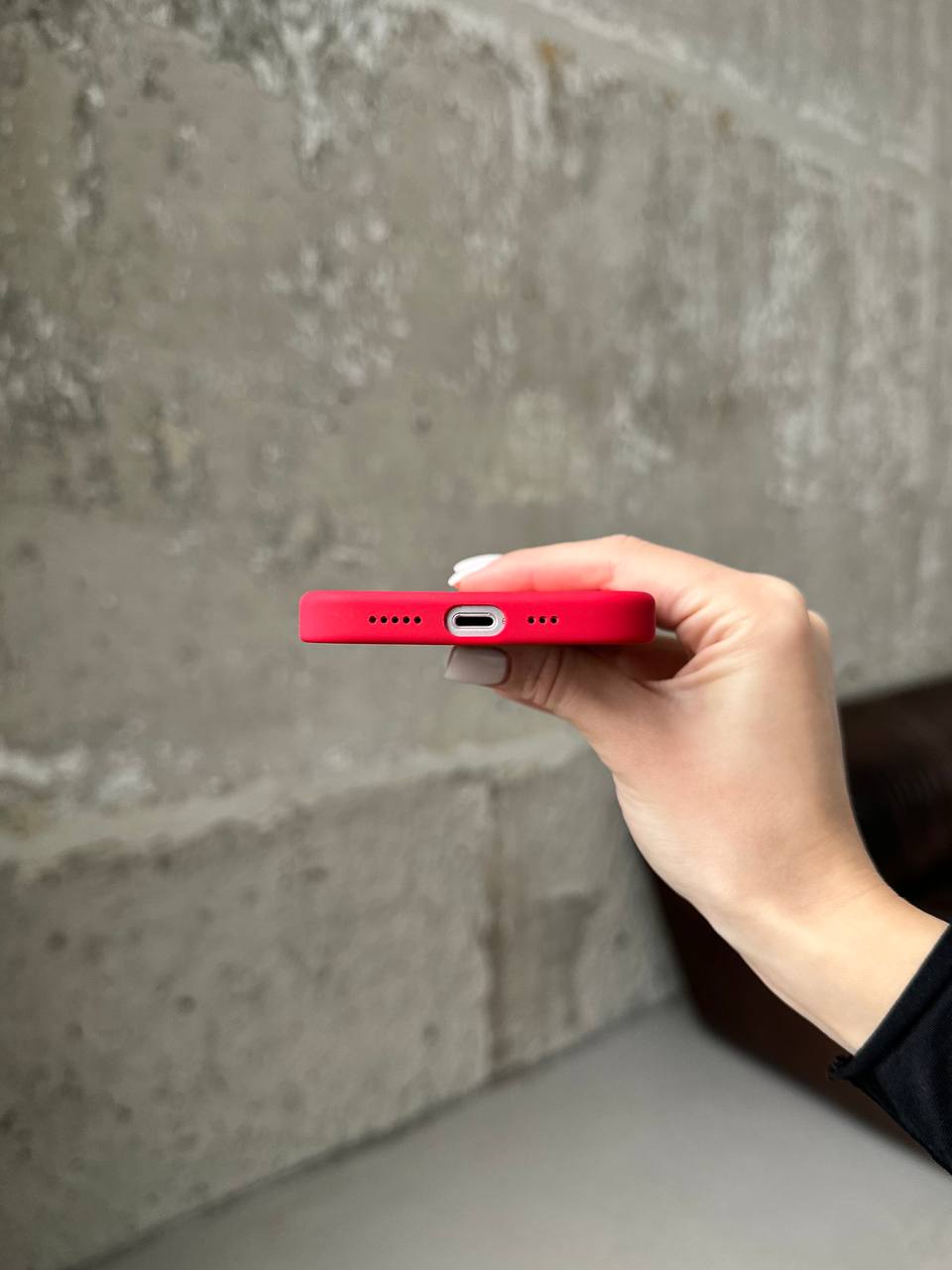 Чохол Silicone case з Magsafe на iPhone 13 Red (04)