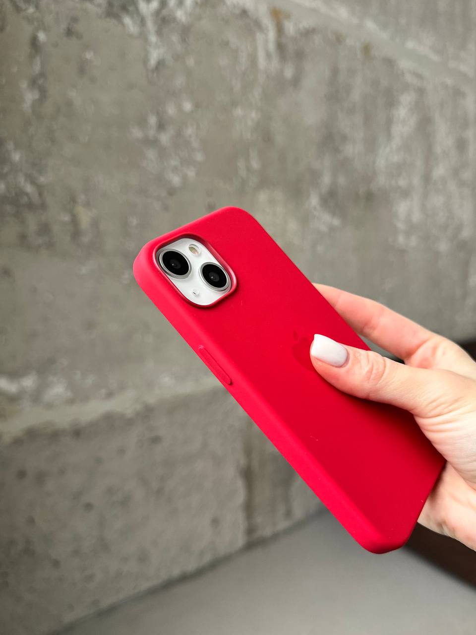 Чохол Silicone case з Magsafe на iPhone 13 Red (04)