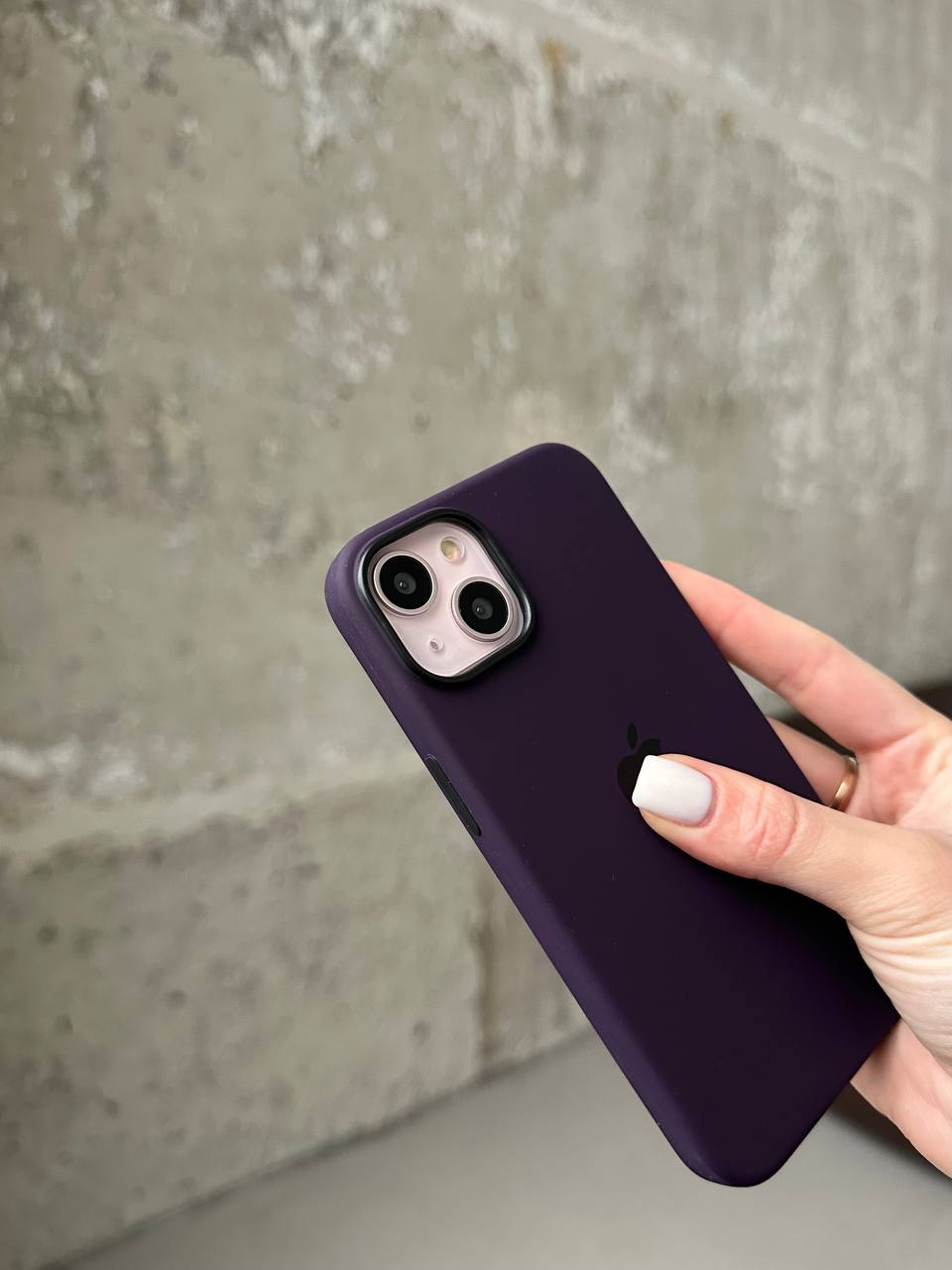 Чохол Silicone case з Magsafe на iPhone 14 Elderberry (08)