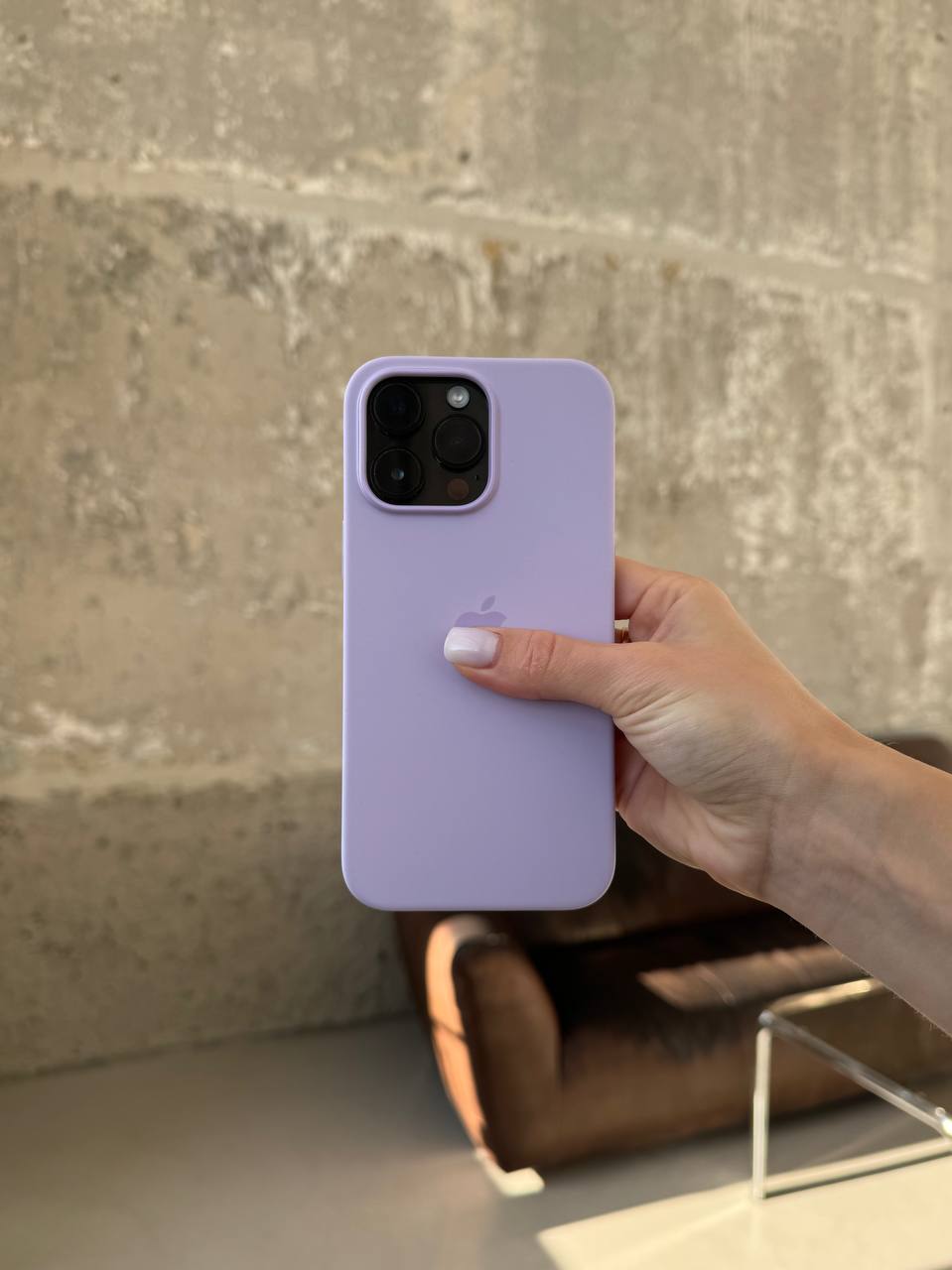 Чохол Silicone case з Magsafe на iPhone 14 Pro Lilac (05)