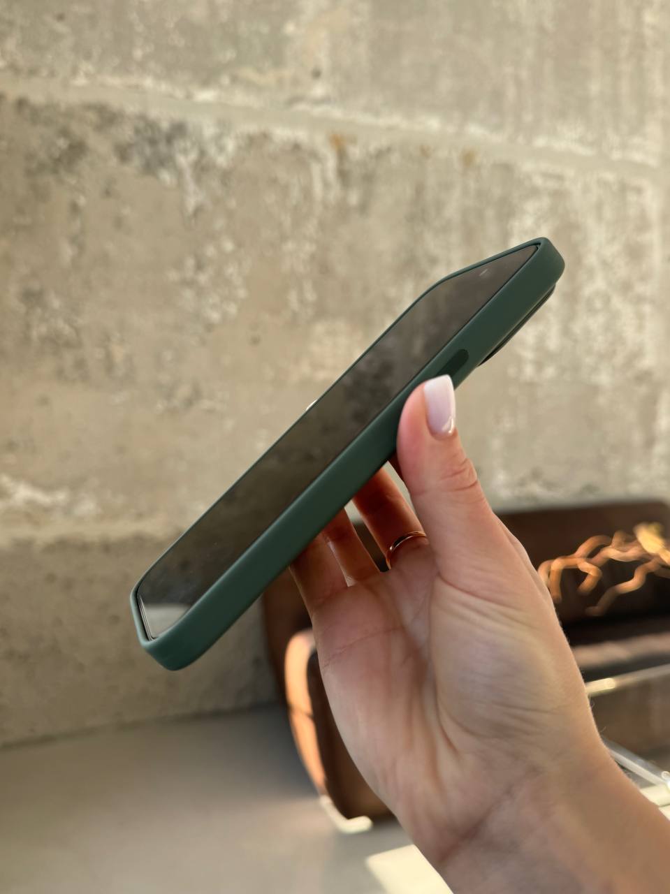 Чехол Silicone case с Magsafe на iPhone 14 Pro Olive (10)