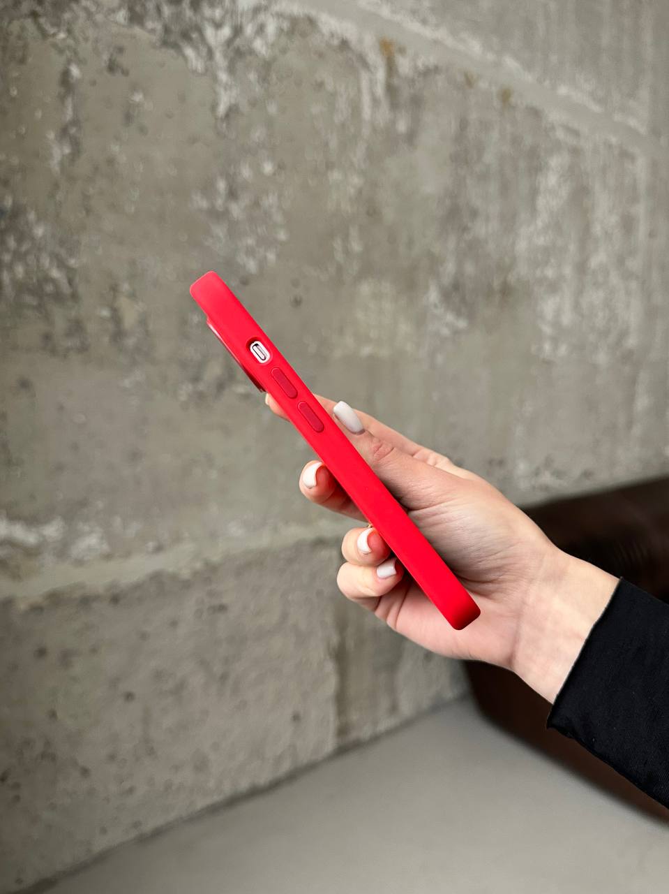 Чохол Silicone case з Magsafe на iPhone 14 Red (04)