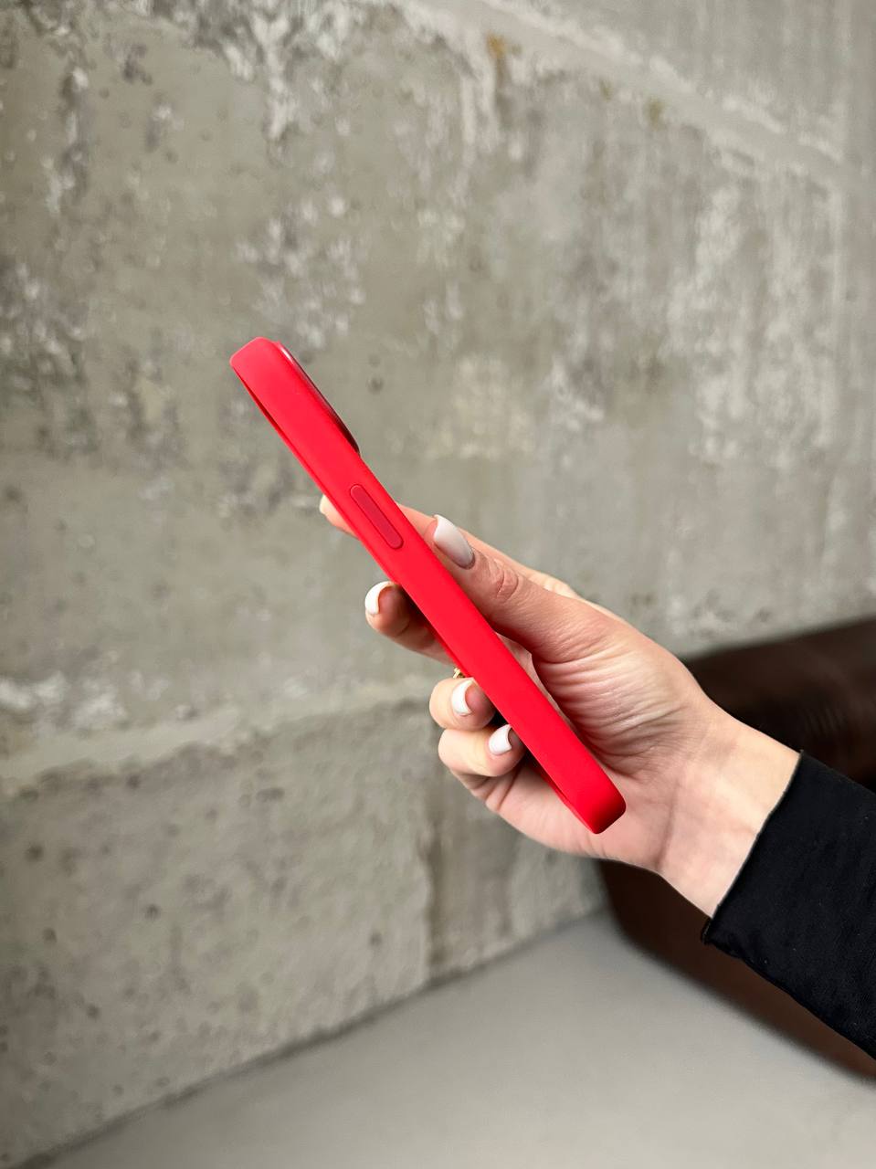 Чохол Silicone case з Magsafe на iPhone 14 Red (04)