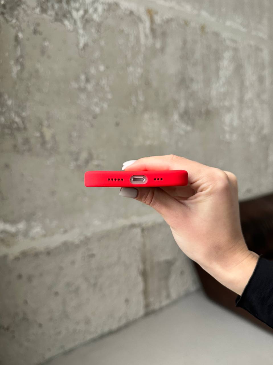 Чохол Silicone case з Magsafe на iPhone 14 Red (04)