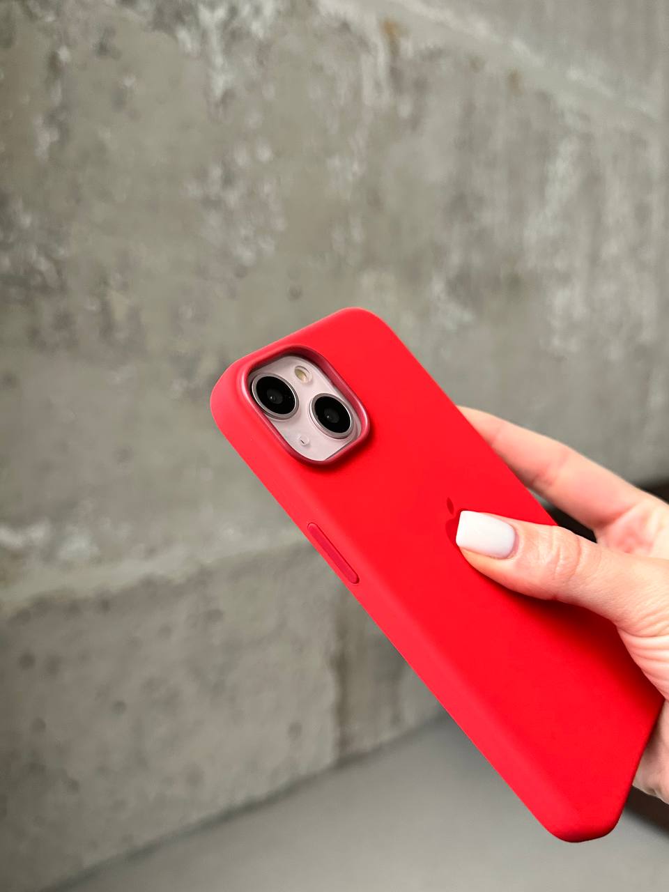 Чохол Silicone case з Magsafe на iPhone 14 Red (04)