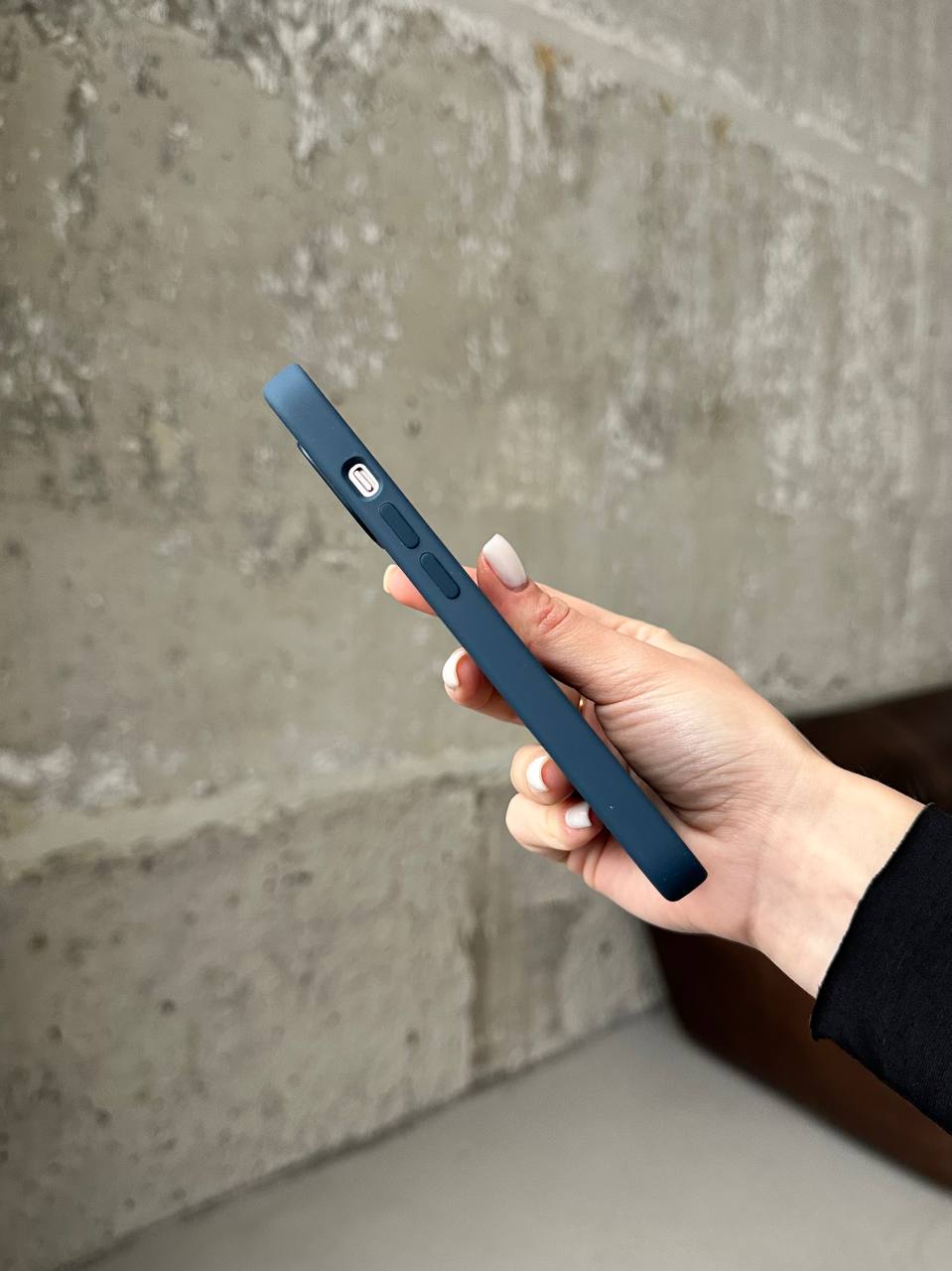 Чохол Silicone case з Magsafe на iPhone 14 Storm Blue (07)