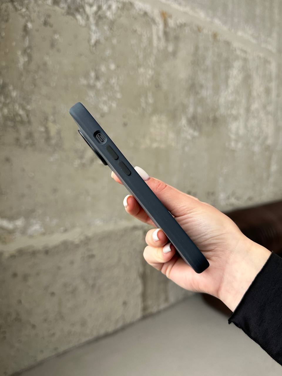 Чохол Silicone case з Magsafe на iPhone 15 Black (01)