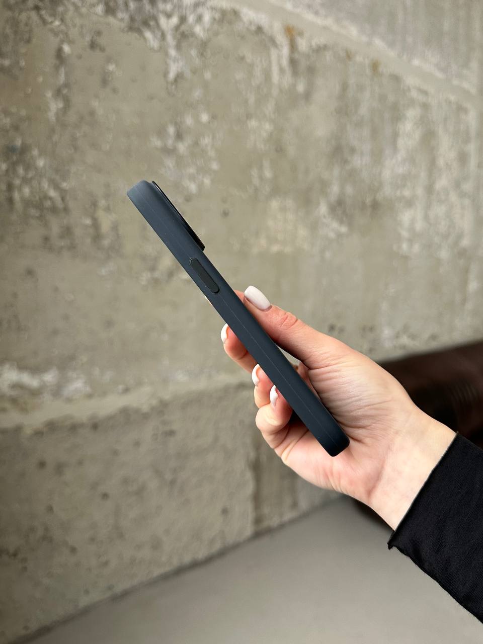 Чохол Silicone case з Magsafe на iPhone 15 Black (01)