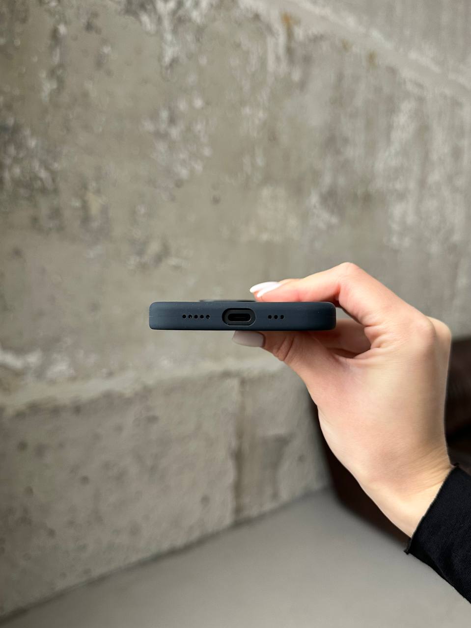 Чохол Silicone case з Magsafe на iPhone 15 Black (01)