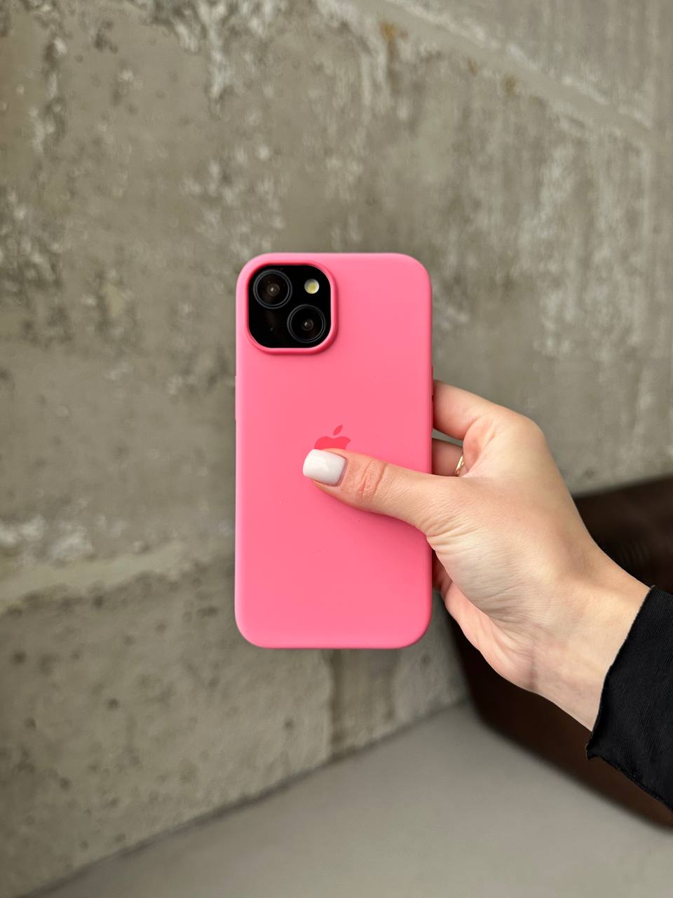 Чехол Silicone case с Magsafe на iPhone 15+ Pink (09)