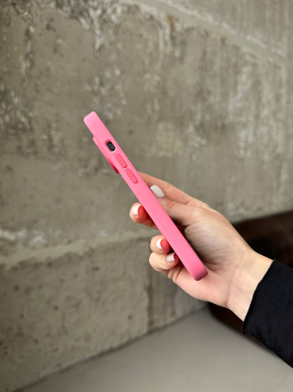Чехол Silicone case с Magsafe на iPhone 15+ Pink (09)