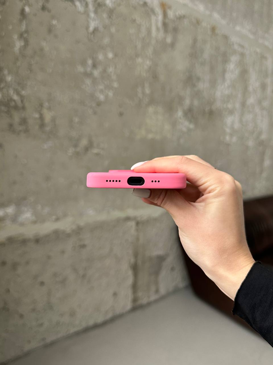 Чехол Silicone case с Magsafe на iPhone 15+ Pink (09)