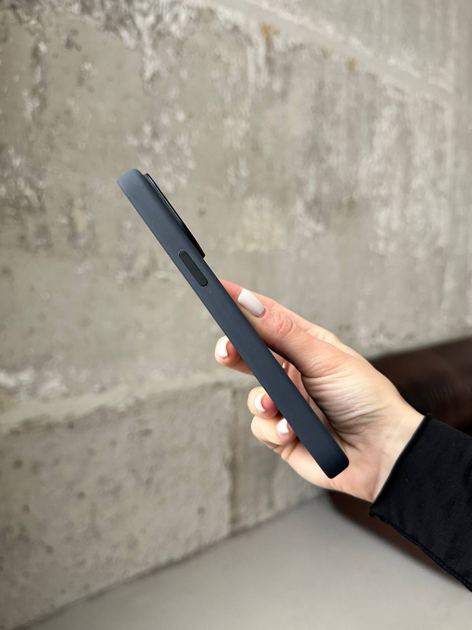 Чехол Silicone case с Magsafe на iPhone 15 Pro Black (01)