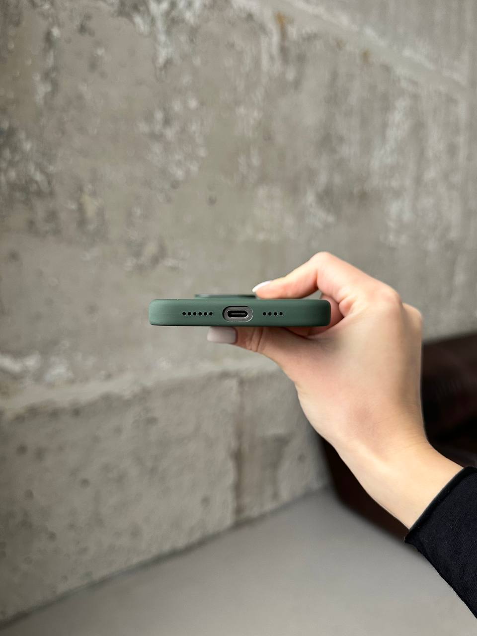Чехол Silicone case с Magsafe на iPhone 15 Pro Cypress (05)