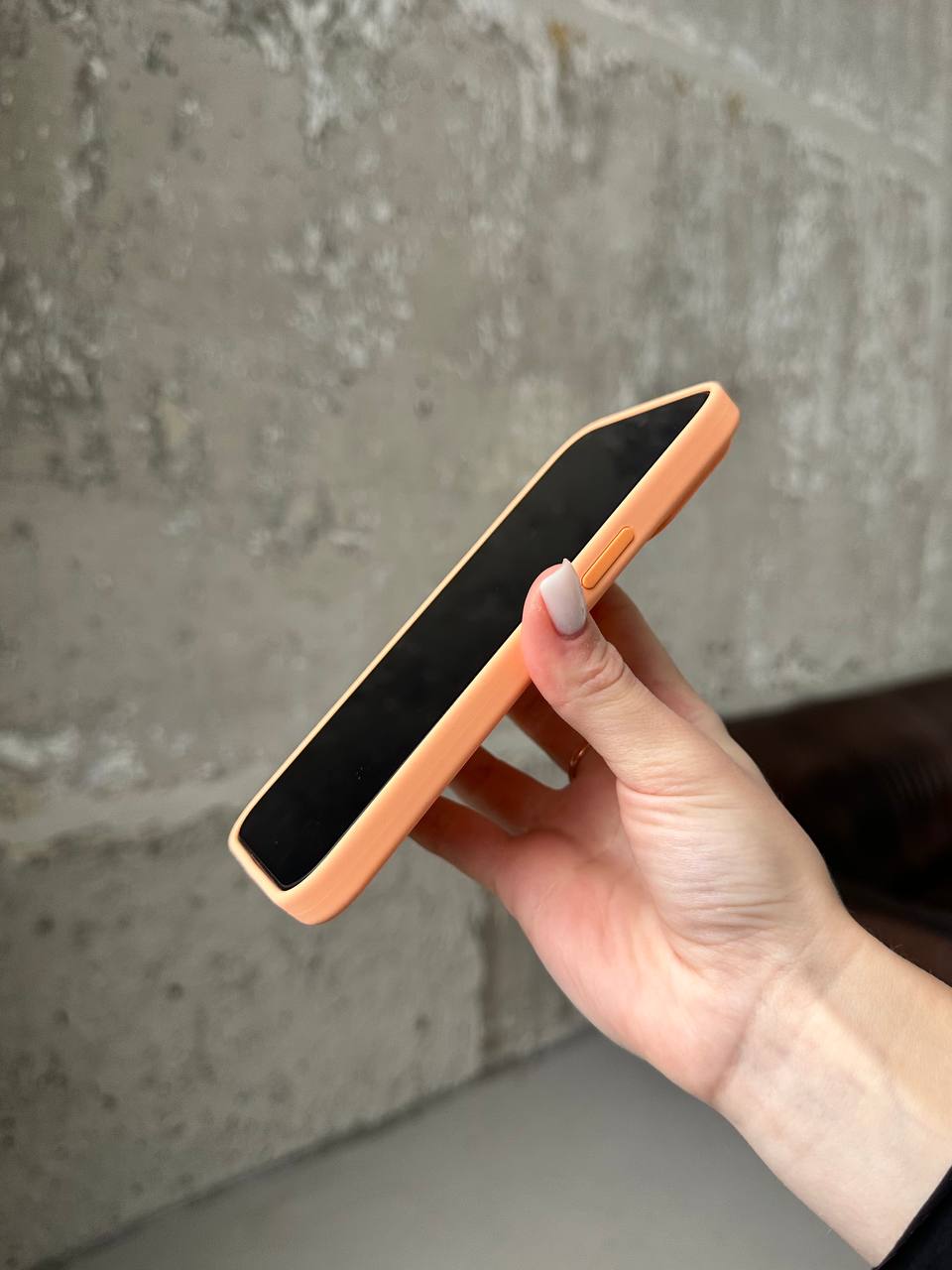 Чехол Silicone case с Magsafe на iPhone 15 Pro Orange Sorbet (07)