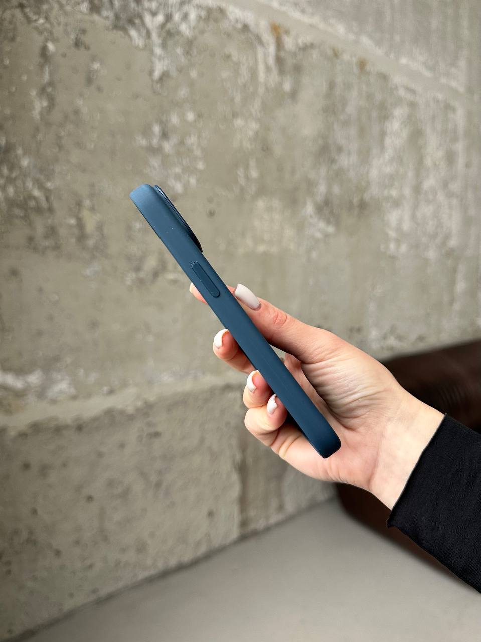 Чехол Silicone case с Magsafe на iPhone 15+ Storm Blue (03)