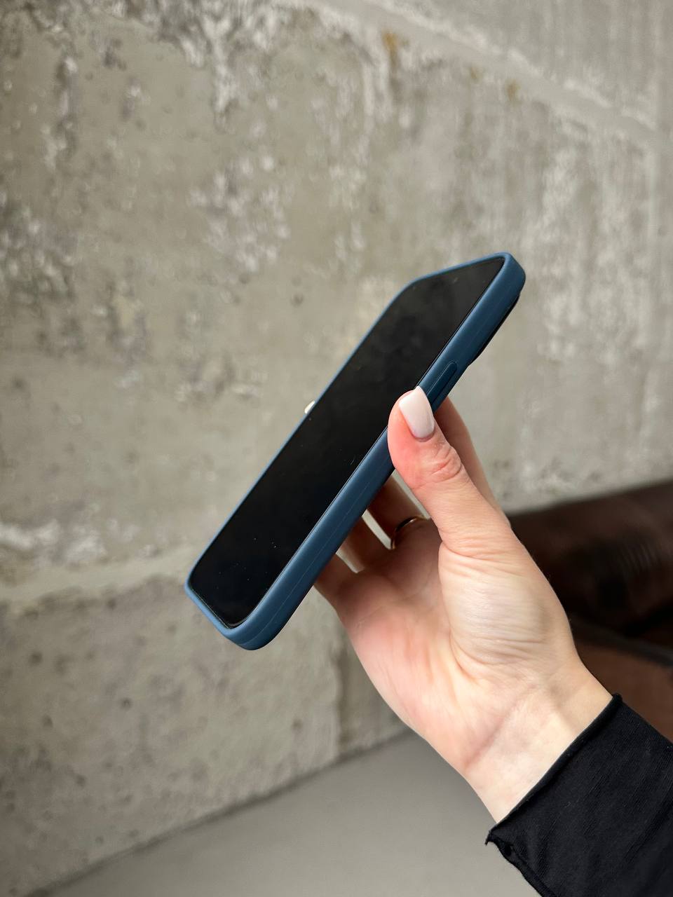 Чехол Silicone case с Magsafe на iPhone 15+ Storm Blue (03)