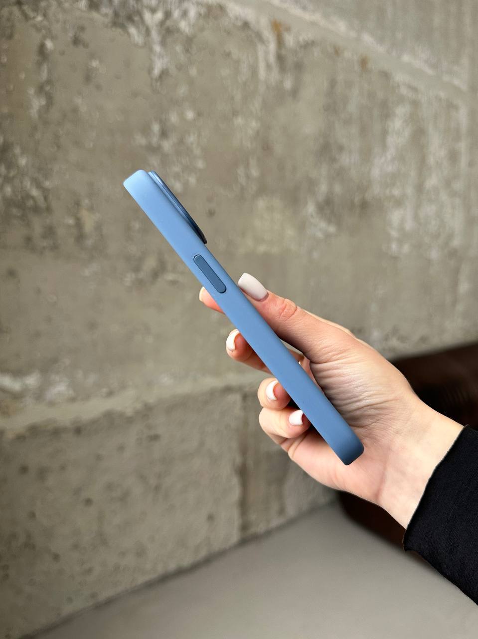 Чехол Silicone case с Magsafe на iPhone 15 Winter Blue (04)