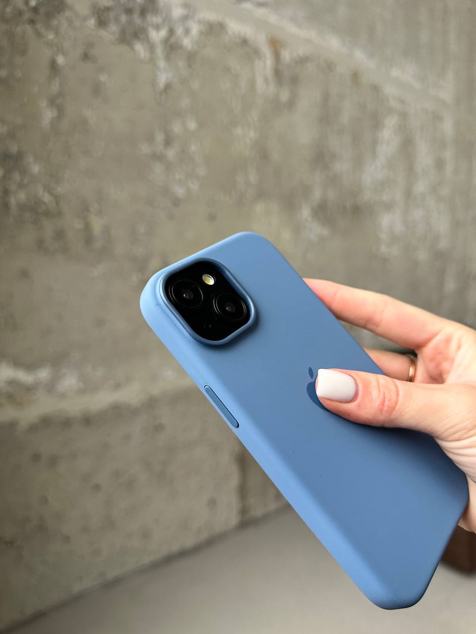 Чехол Silicone case с Magsafe на iPhone 15 Winter Blue (04)