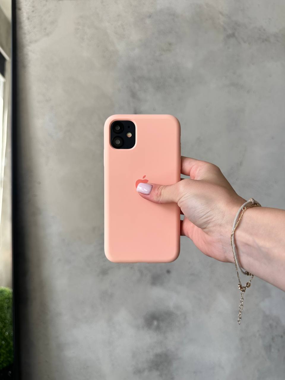 Чехол Silicone case с открытой камерой для iPhone 11 Grapefruit (07)