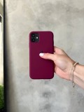 Чохол Silicone case з відкритою камерою на iPhone 11 Pro Marsala (18)