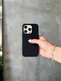 Чохол Silicone case з відкритою камерою на iPhone 12/12 Pro Black (01)