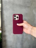 Чохол Silicone case з відкритою камерою на iPhone 12/12 Pro Marsala (18)