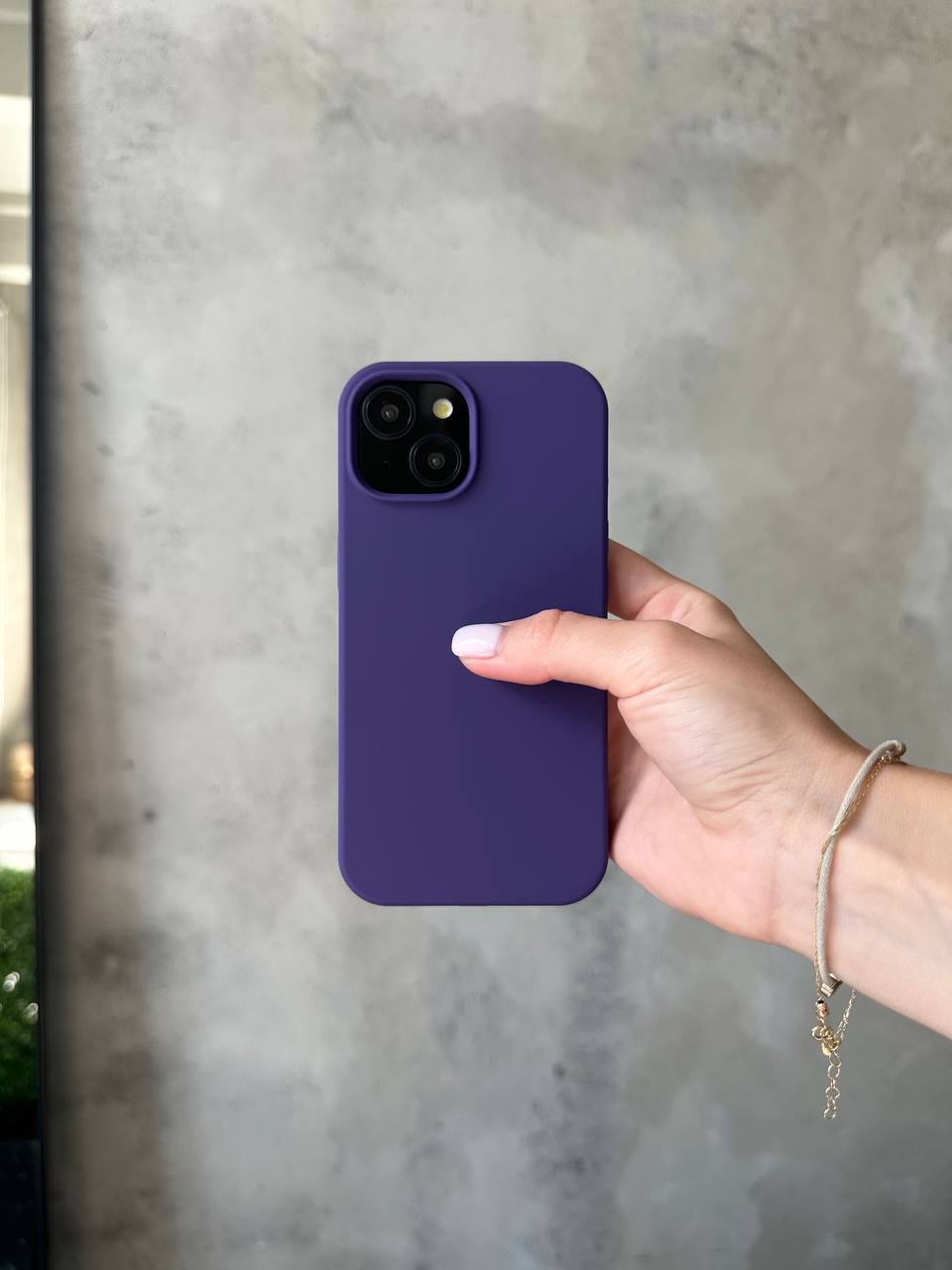 Чехол Silicone case с открытой камерой на iPhone 13 Mini Amethyst (21)