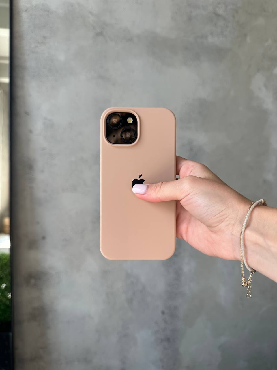 Чехол Silicone case с открытой камерой на iPhone 13 Mini Desert (44)