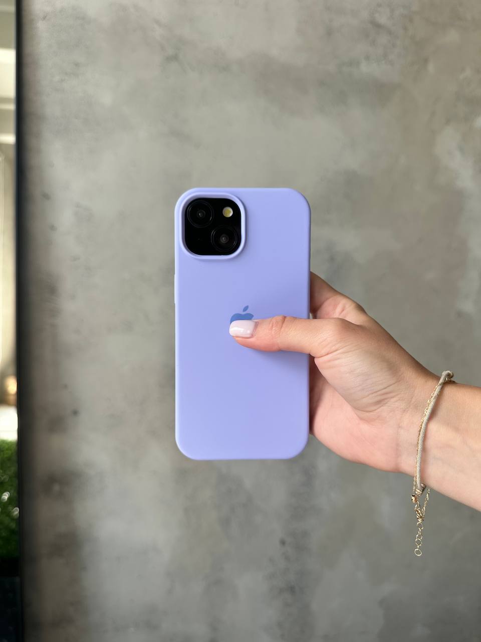 Чехол Silicone case с открытой камерой на iPhone 13 Mini Elegant Purple (23)
