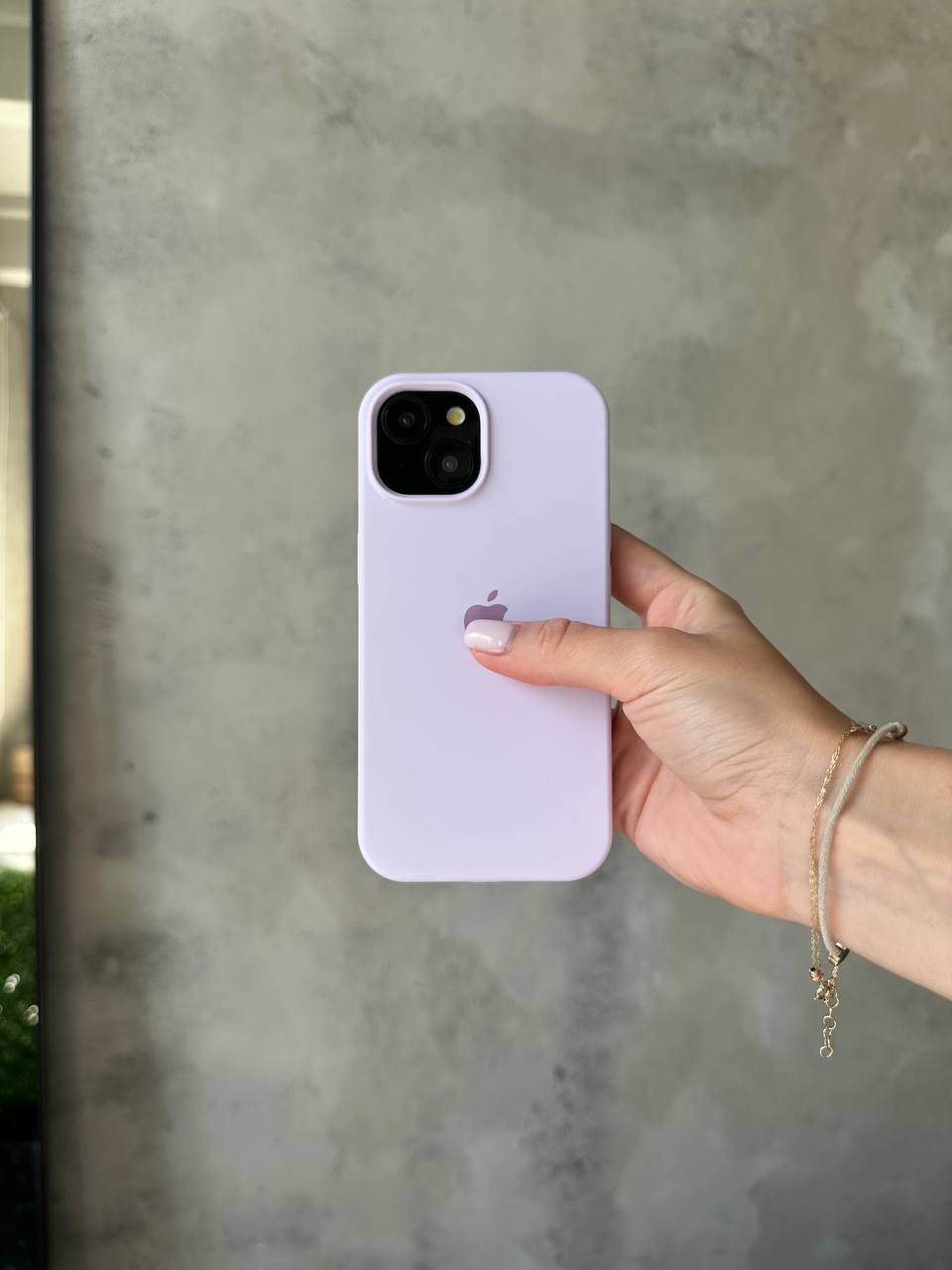 Чехол Silicone case с открытой камерой на iPhone 13 Mini Lilac Purple (25)
