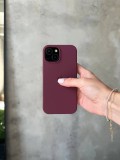 Чохол Silicone case з відкритою камерою на iPhone 13 Mini Plum (12)