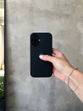 Чохол Silicone case з відкритою камерою на iPhone 16 Black (01)