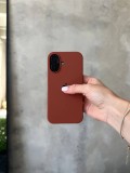 Чохол Silicone case з відкритою камерою на iPhone 16 Brown (37)