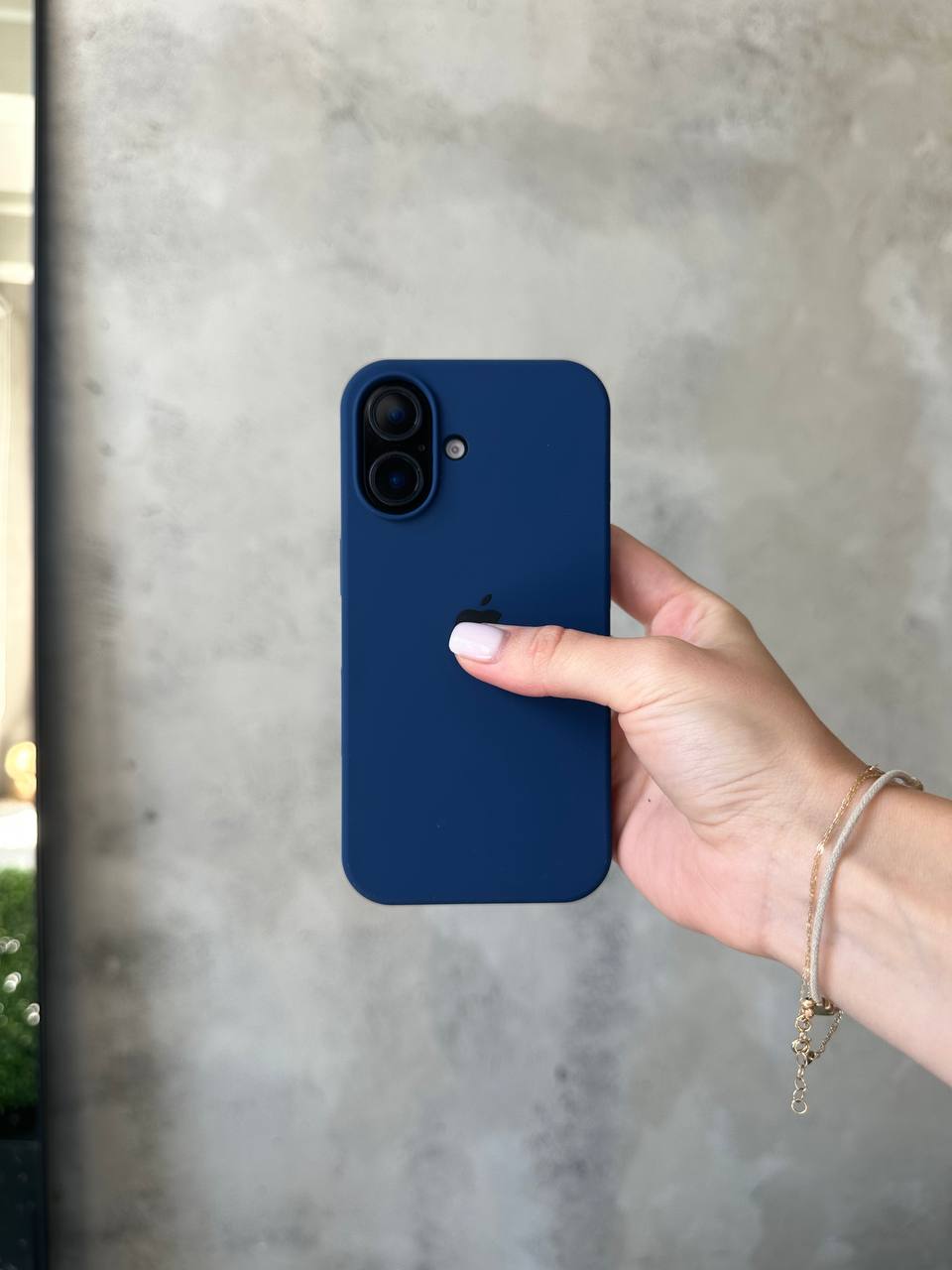 Чехол Silicone case с открытой камерой на iPhone 17 Deep Navy (30)