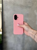 Чохол Silicone case з відкритою камерою на iPhone 16 Grapefruit (07)