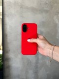 Чохол Silicone case з відкритою камерою на iPhone 16 Red (04)