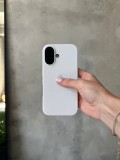 Чохол Silicone case з відкритою камерою на iPhone 16 White (03)