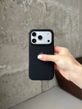 Чехол Silicone case с открытой камерой на iPhone 17 Pro Max Black (01)