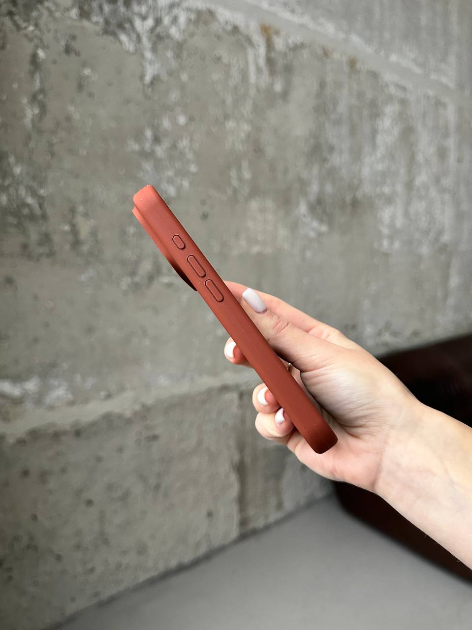 Чохол Silicone case з відкритою камерою на iPhone 17 Pro Max Brown (37)
