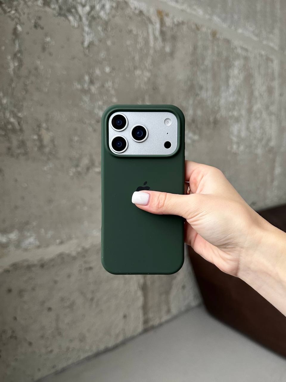 Чохол Silicone case з відкритою камерою на iPhone 17 Pro Cyprus Green (28)