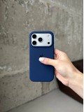 Чехол Silicone case с открытой камерой на iPhone 17 Pro Max Deep Navy (30)