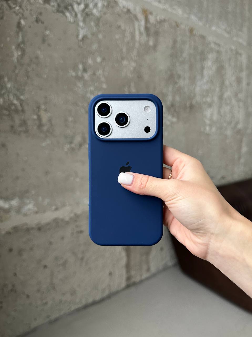 Чохол Silicone case з відкритою камерою на iPhone 17 Pro Deep Navy (30)