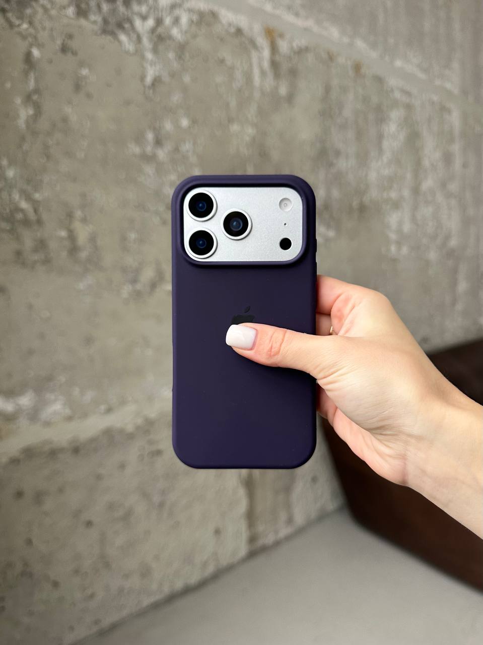 Чохол Silicone case з відкритою камерою на iPhone 17 Pro Elderberry (32)