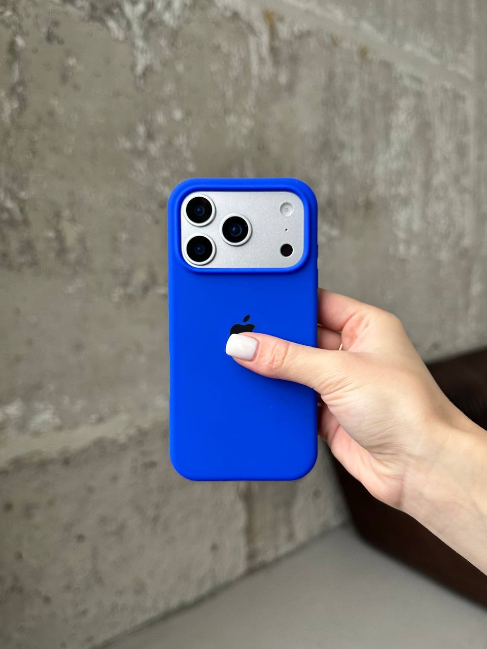 Чохол Silicone case з відкритою камерою на iPhone 17 Pro Electric Blue (29)