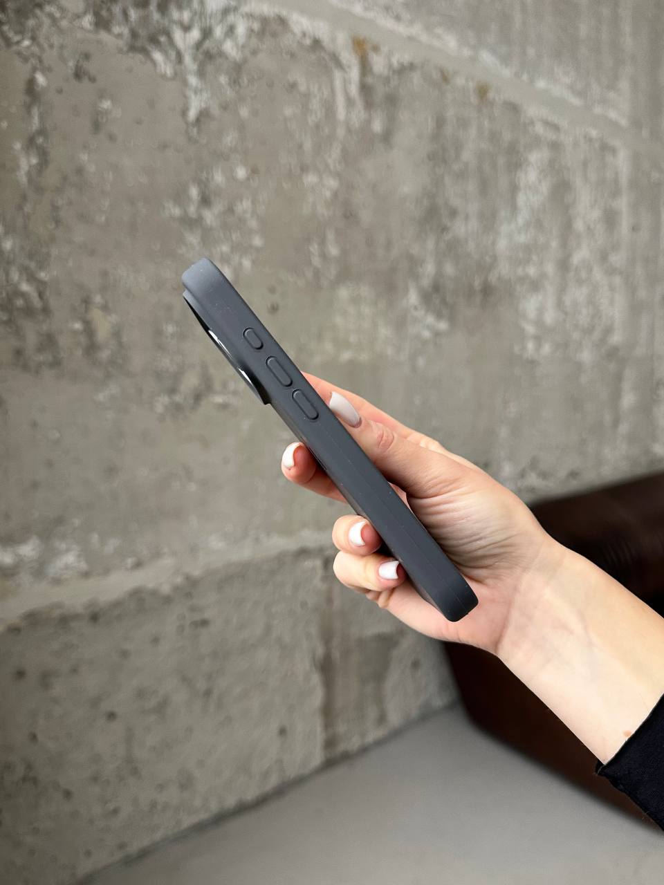 Чохол Silicone case з відкритою камерою на iPhone 17 Pro Max Graphite (24)